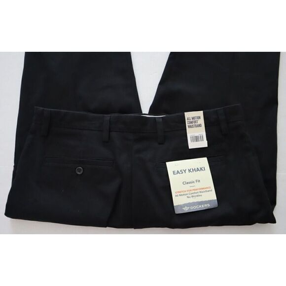 Dockers x Levi Strauss Men's Sz 36x32 Black Easy Classic Fit Khaki Stretch Pants - Picture 5 of 10